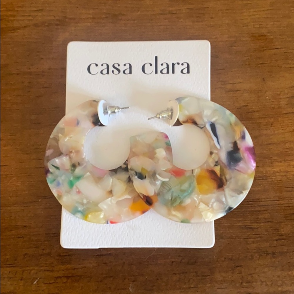 Acetate hoop earrings